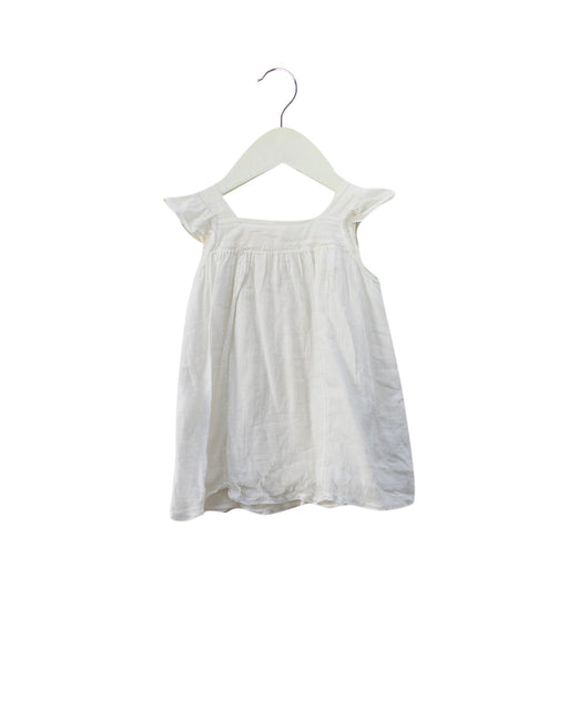 A White Sleeveless Tops from Bonpoint in size 3-6M for girl. (Front View)