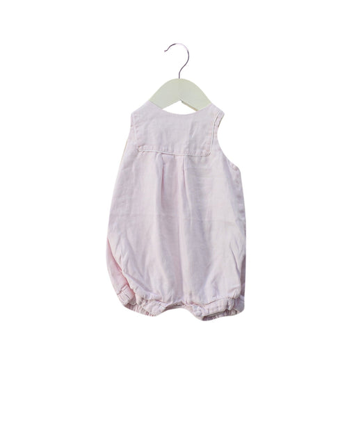 A Pink Sleeveless Rompers from Jacadi in size 0-3M for girl. (Front View)
