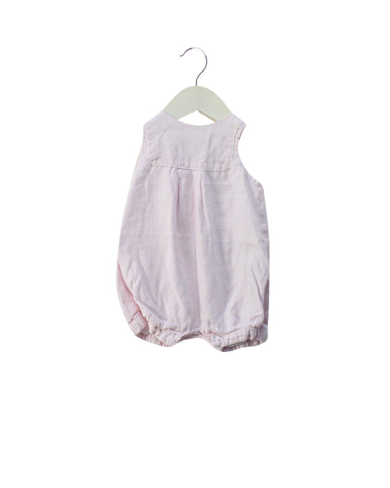 A Pink Sleeveless Rompers from Jacadi in size 0-3M for girl. (Front View)