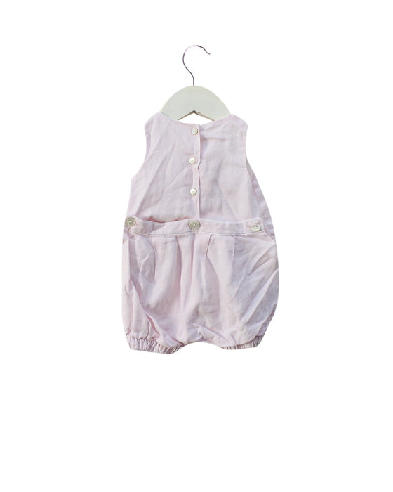 A Pink Sleeveless Rompers from Jacadi in size 0-3M for girl. (Back View)