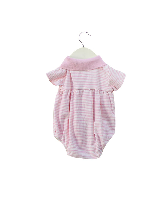 A Pink Short Sleeve Bodysuits from Ralph Lauren in size 0-3M for girl. (Back View)