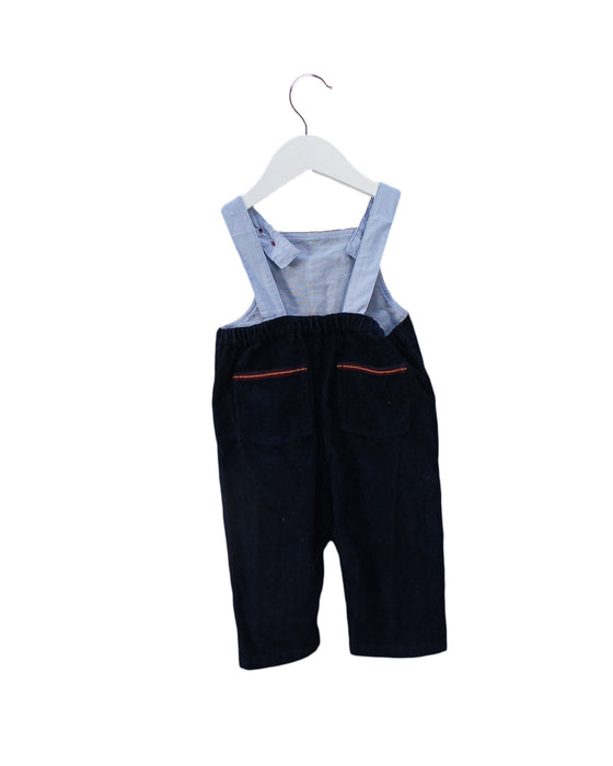A Blue Long Overalls from Velveteen in size 12-18M for boy. (Back View)