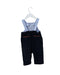 A Blue Long Overalls from Velveteen in size 12-18M for boy. (Back View)