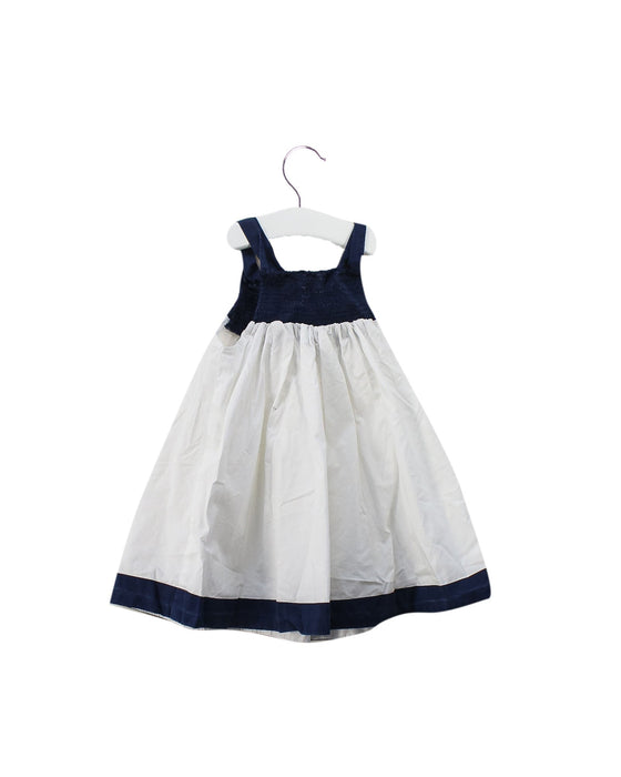 A White Sleeveless Dresses from Chicco in size 6-12M for girl. (Back View)