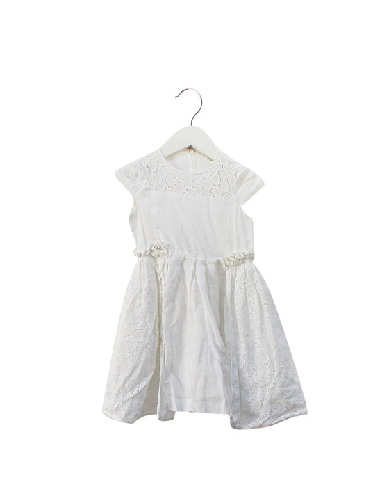 A White Sleeveless Dresses from Nicholas & Bears in size 12-18M for girl. (Front View)