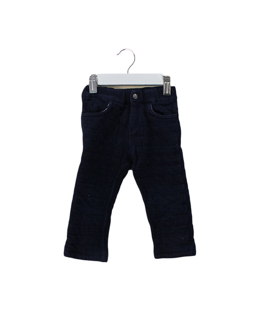 A Navy Casual Pants from Petit Bateau in size 6-12M for boy. (Front View)