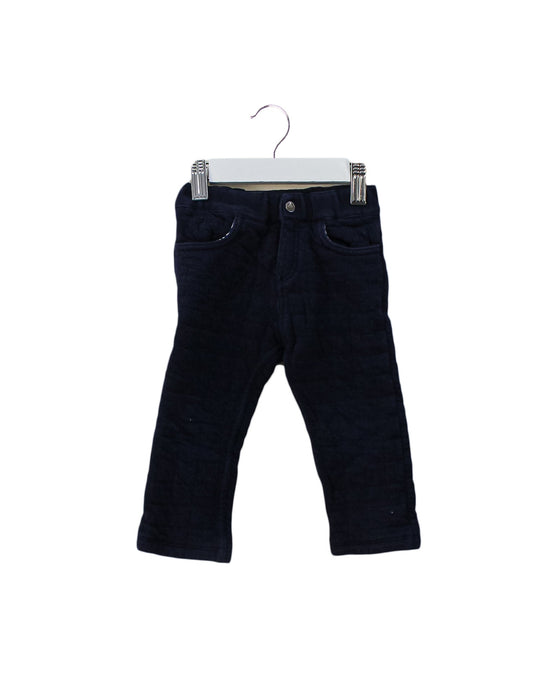 A Navy Casual Pants from Petit Bateau in size 6-12M for boy. (Front View)