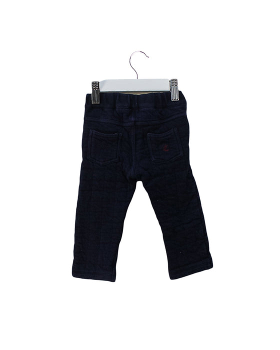 A Navy Casual Pants from Petit Bateau in size 6-12M for boy. (Back View)