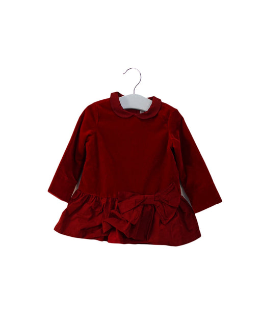 A Red Long Sleeve Tops from Il Gufo in size 6-12M for girl. (Front View)
