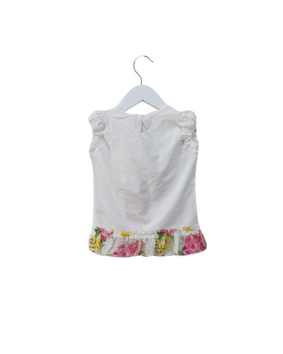 A White Sleeveless Tops from Monnalisa in size 12-18M for girl. (Back View)