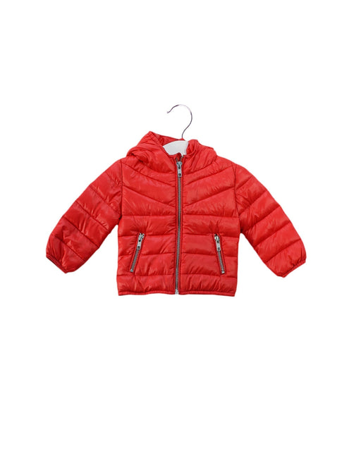 A Red Puffer/Quilted Jackets from Diesel in size 3-6M for boy. (Front View)