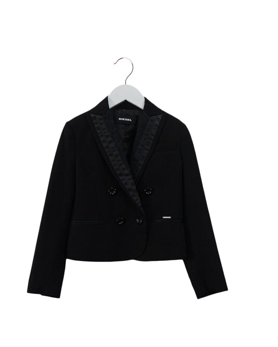 A Black Blazers from Diesel in size 8Y for girl. (Front View)