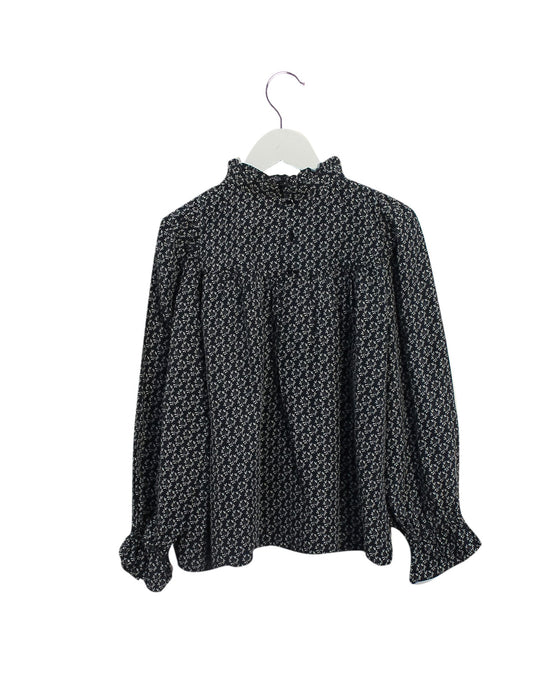 A Navy Long Sleeve Tops from Bonpoint in size 10Y for girl. (Back View)