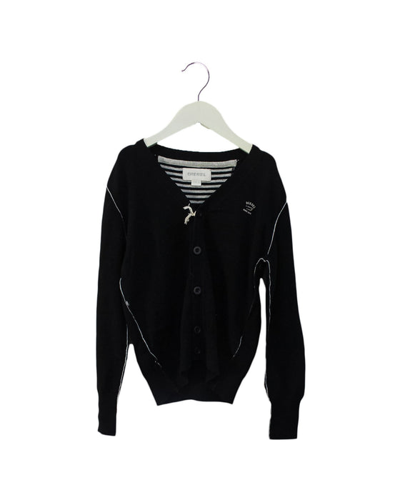 A Black Cardigans from Diesel in size 6T for girl. (Front View)