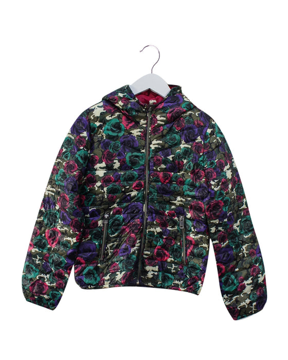 A Purple Puffer/Quilted Jackets from Diesel in size 8Y for girl. (Front View)