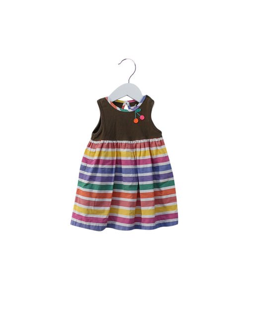 A Brown Sleeveless Dresses from Familiar in size 12-18M for girl. (Front View)