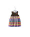 A Brown Sleeveless Dresses from Familiar in size 12-18M for girl. (Front View)
