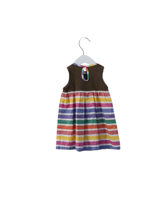 A Brown Sleeveless Dresses from Familiar in size 12-18M for girl. (Back View)