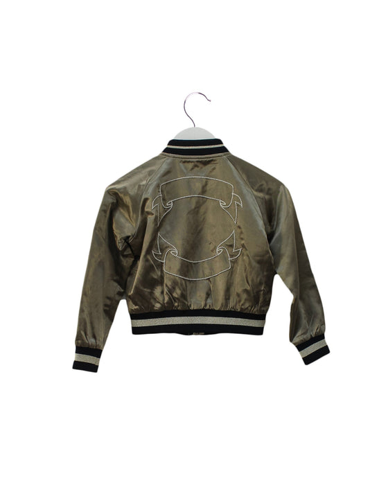 A Green Lightweight Jackets from Diesel in size 4T for girl. (Back View)