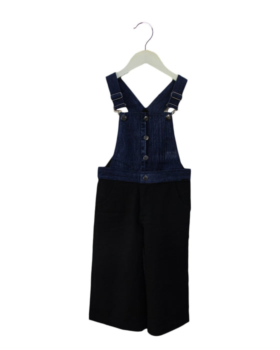 A Blue Long Overalls from Diesel in size 4T for girl. (Front View)