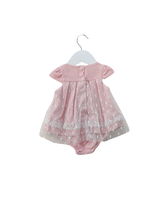 A Pink Short Sleeve Bodysuits from Nicholas & Bears in size 0-3M for girl. (Back View)