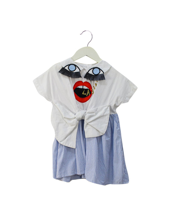 A White Short Sleeve Dresses from RaspberryPlum in size 2T for girl. (Front View)