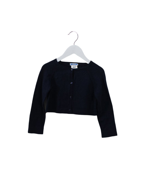 A Navy Cardigans from Jacadi in size 4T for girl. (Front View)