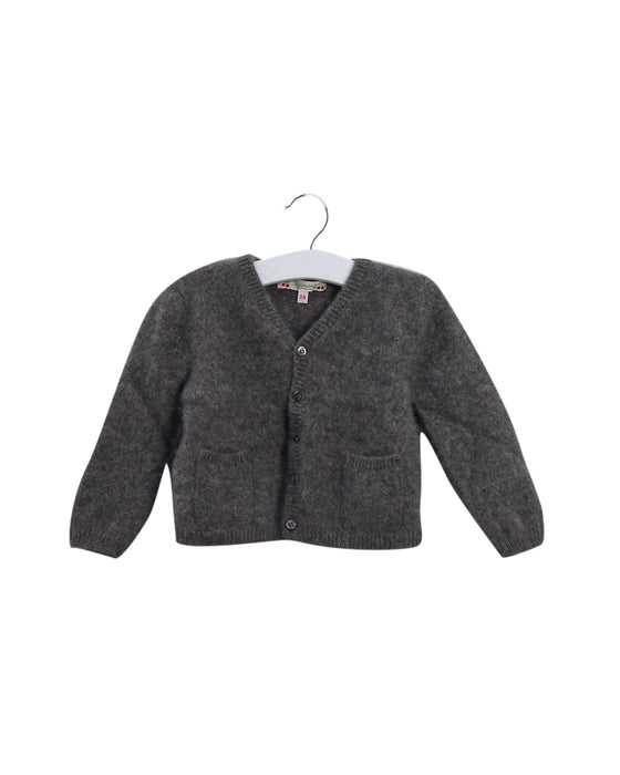 A Grey Cardigans from Bonpoint in size 2T for girl. (Front View)