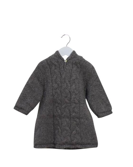 A Grey Sweater Dresses from Bonpoint in size 12-18M for girl. (Front View)