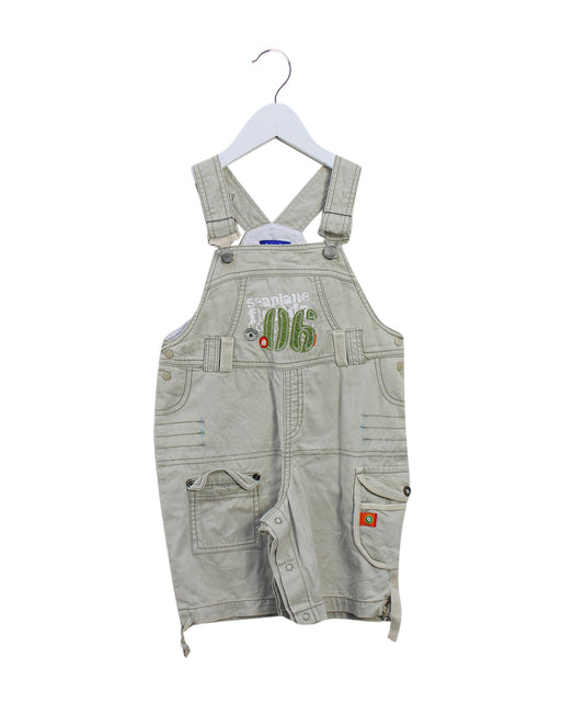 A Beige Long Overalls from Absorba in size 2T for boy. (Front View)
