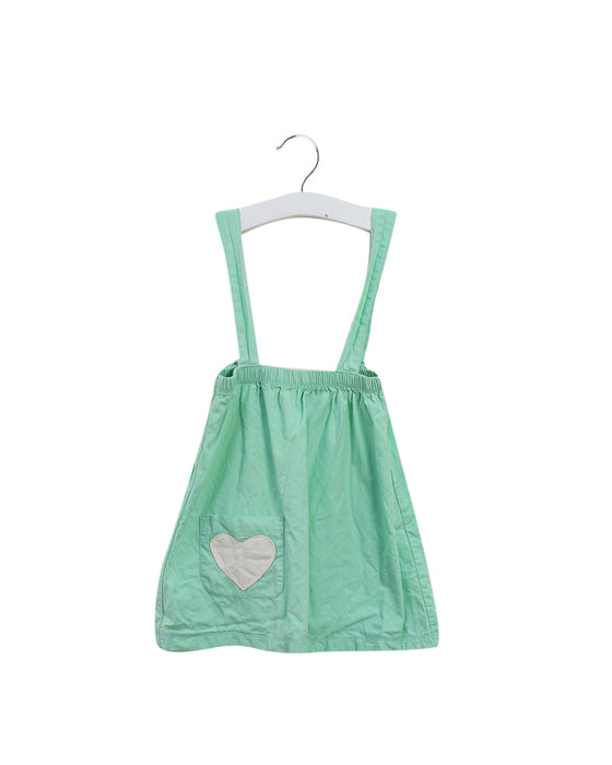 A Green Sleeveless Dresses from Sapling in size 6-12M for girl. (Front View)