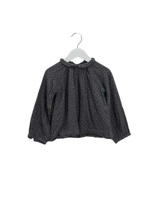 A Grey Long Sleeve Tops from Jacadi in size 3T for girl. (Front View)