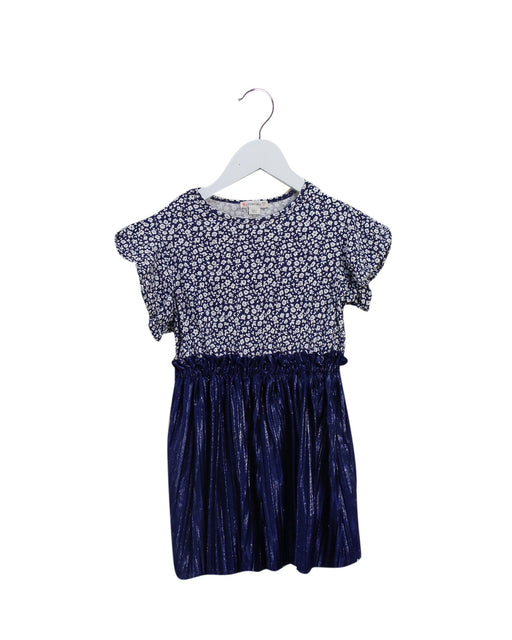 A Navy Short Sleeve Dresses from Crewcuts in size 4T for girl. (Front View)