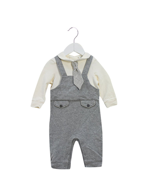A Grey Long Sleeve Jumpsuits from Nicholas & Bears in size 6-12M for boy. (Front View)