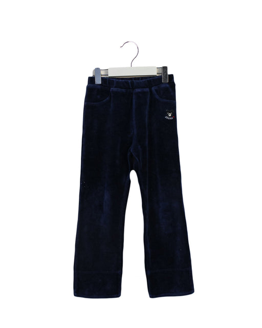 A Navy Sweatpants from Miki House in size 4T for girl. (Front View)