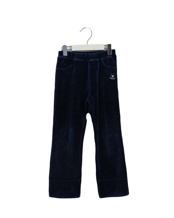 A Navy Sweatpants from Miki House in size 4T for girl. (Front View)