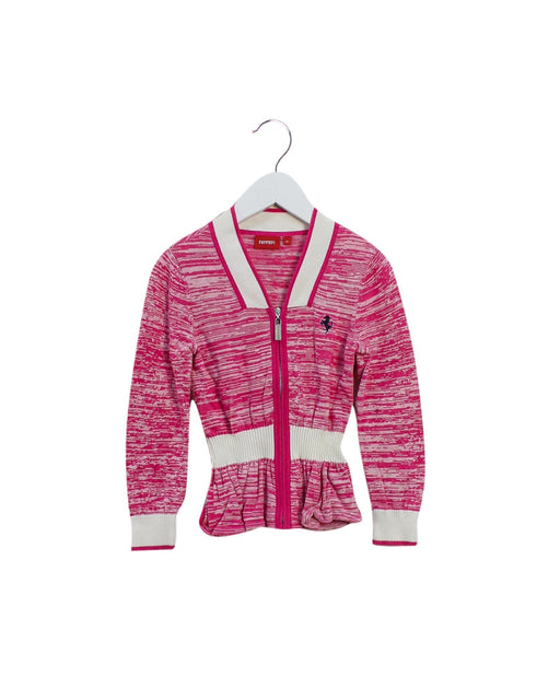 A Pink Cardigans from Ferrari in size 4T for girl. (Front View)
