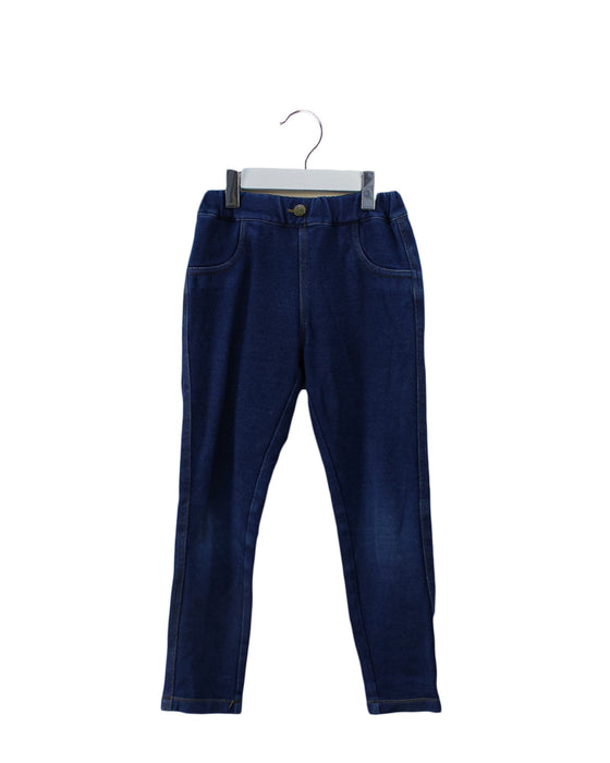 A Blue Jeggings from As Know As Ponpoko in size 5T for girl. (Front View)