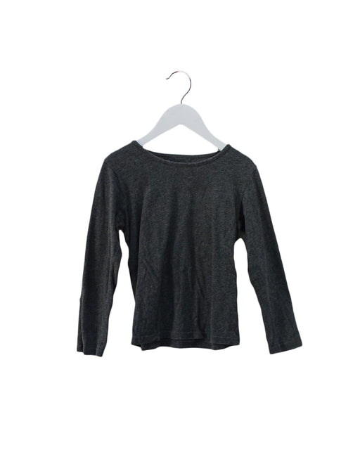 A Grey Long Sleeve Tops from As Know As Ponpoko in size 4T for girl. (Front View)