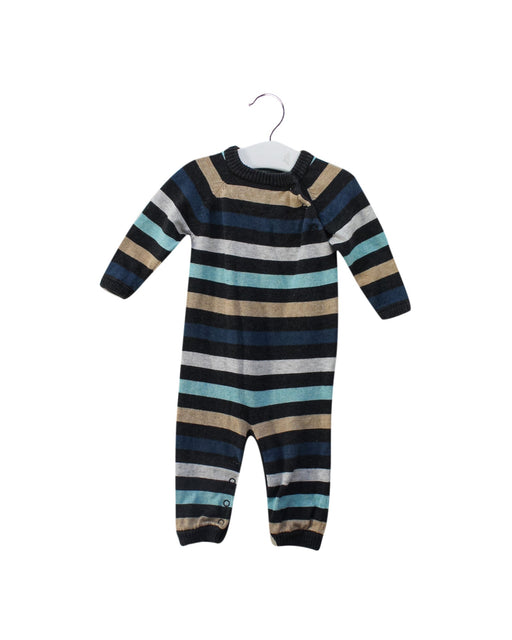 A Grey Long Sleeve Jumpsuits from Egg by Susan Lazar in size 3-6M for boy. (Front View)