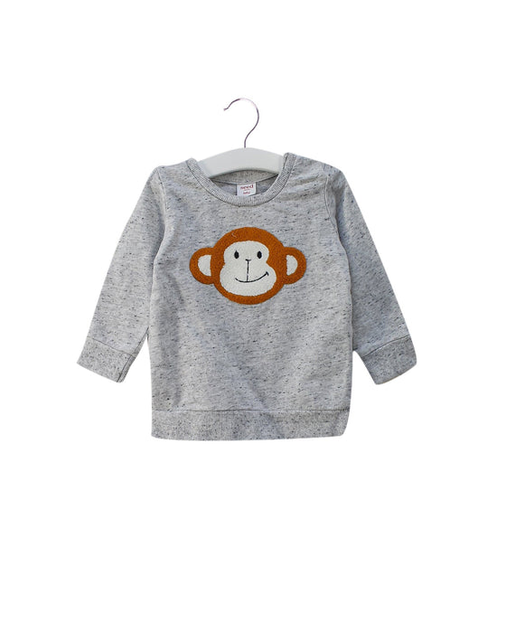 A Grey Crewneck Sweatshirts from Seed in size 6-12M for girl. (Front View)