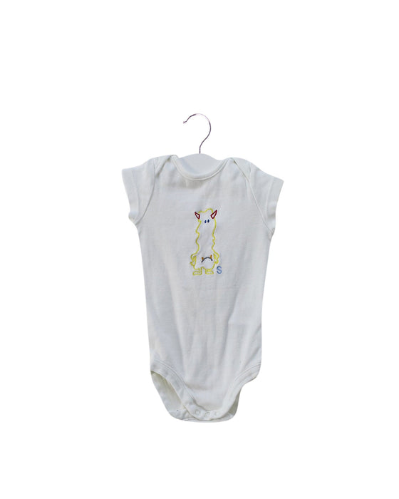 A White Short Sleeve Bodysuits from Stella McCartney in size 0-3M for girl. (Front View)