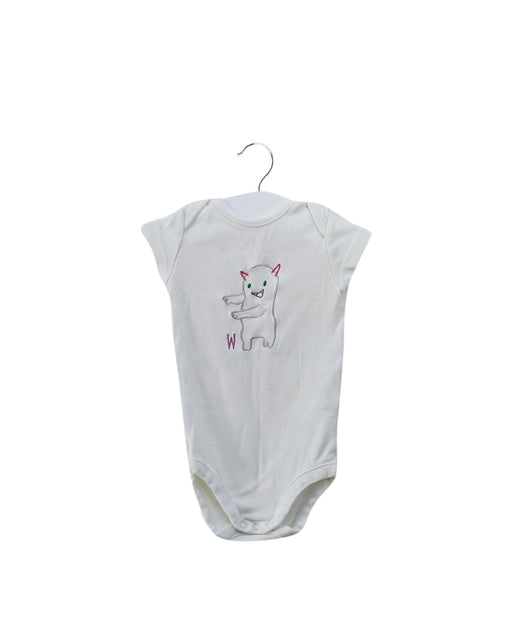 A White Short Sleeve Bodysuits from Stella McCartney in size 0-3M for girl. (Front View)