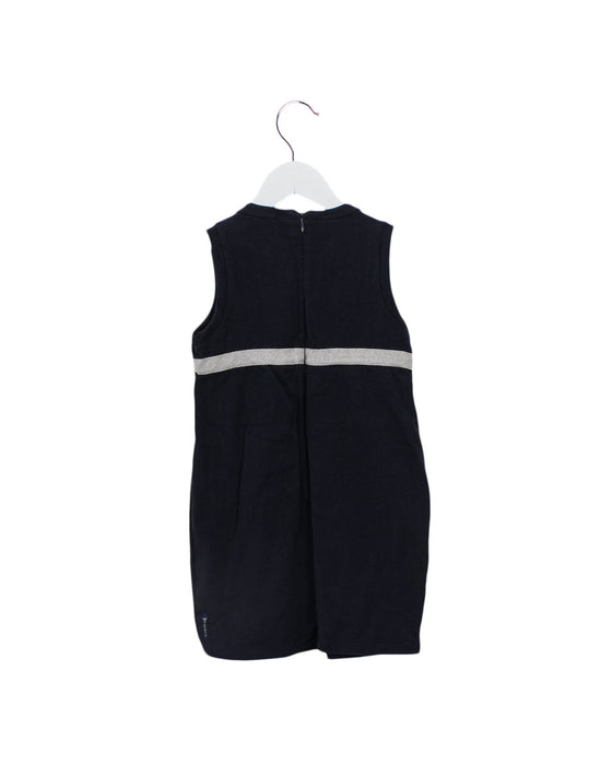 A Navy Sleeveless Dresses from Armani in size 4T for girl. (Back View)