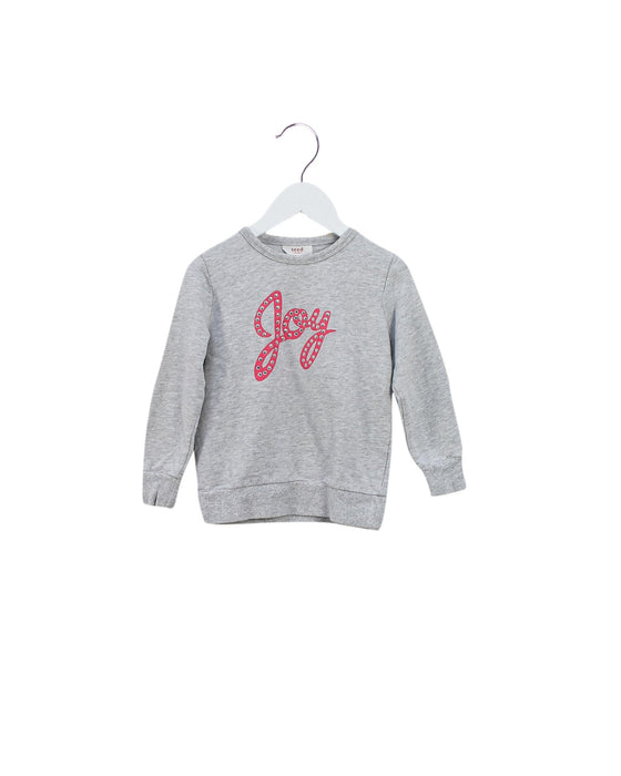 A Grey Crewneck Sweatshirts from Seed in size 3T for girl. (Front View)