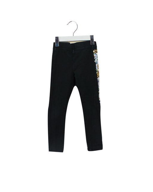 A Black Leggings from Crewcuts in size 4T for girl. (Front View)