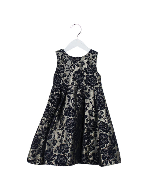 A Navy Sleeveless Dresses from Monsoon in size 3T for girl. (Front View)