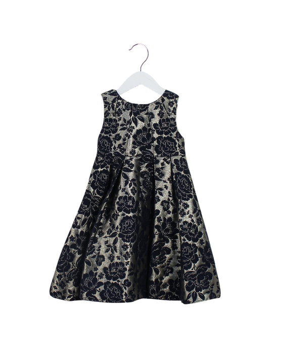 A Navy Sleeveless Dresses from Monsoon in size 3T for girl. (Front View)