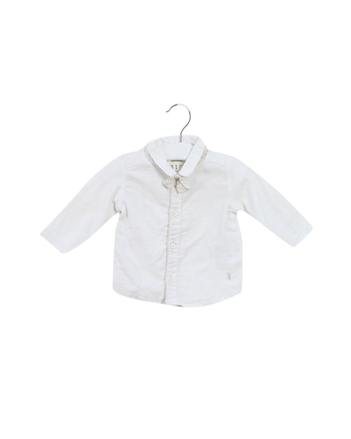 A Ivory Long Sleeve Tops from Carrément Beau in size 0-3M for neutral. (Front View)