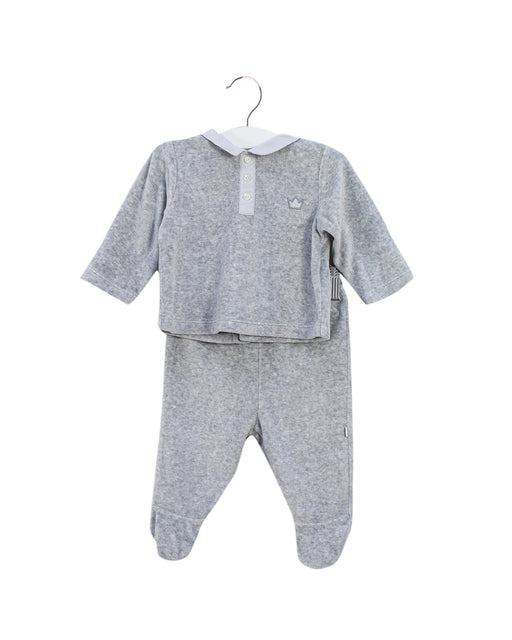 A Grey Pants Sets from Jacadi in size 3-6M for neutral. (Front View)